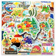 50pcs Australia Graffiti Stickers, Personalized Cross-Border Outdoor Travel Sydney Decor Luggage Skateboard Stickers