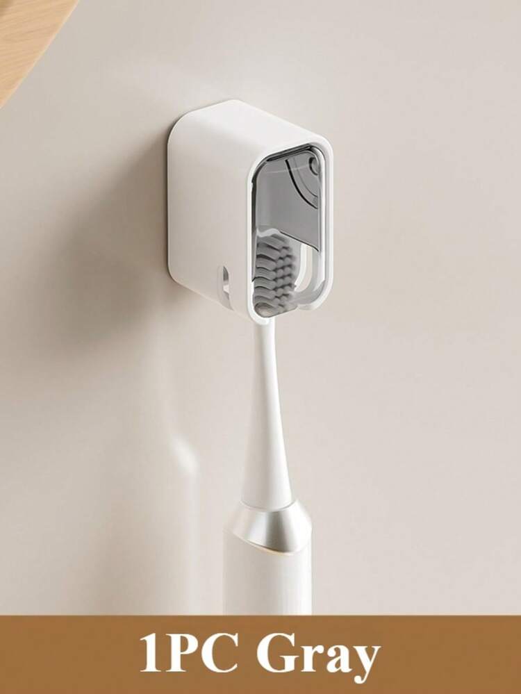 壁挂式牙刷架，带盖浴室牙刷收纳架，防尘防水牙刷收纳盒，节省空间的浴室收纳，易于安装，兼容电动/手动牙刷 - 适合家庭、办公室或旅行，简约家居收纳，耐用结构，卫生盖，家庭必需品，旅行牙刷收纳 - 彩色 - 查看 16