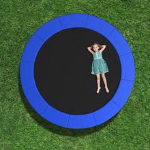 12FT Trampoline Spring Cover W/Split Design Waterproof Surface EPE Foam Padding - Blue - View 1