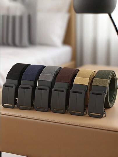 1 Packung Neuer Automatikschnallen Hochelastischer Gürtel, einfach, lässig und vielseitig, taktischer Outdoor-Hosen Gürtel, Taktischer Gürtel mit Schnellverschluss, multifunktionaler Nylongürtel für Outdoor-Bergsteigen, Training, Nylonnetz-Arbeitsgürtel mit robustem Schnellverschluss-Schnalle. (Aufgrund von Licht und Winkel bei der Aufnahme kann es leichte Farbunterschiede zum tatsächlichen Produkt geben.)