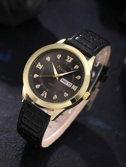 1 pièce Montre à quartz de haute qualité, style décontracté et élégant pour hommes. Plusieurs options de couleurs, convient pour le port quotidien, les fêtes d'anniversaire, la Fête des Pères, Thanksgiving, la rentrée scolaire, Noël - cadeau parfait pour lui