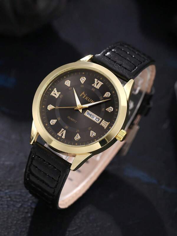 1 pièce Montre à quartz de haute qualité, style décontracté et élégant pour hommes. Plusieurs options de couleurs, convient pour le port quotidien, les anniversaires, la fête des pères, Thanksgiving, la rentrée scolaire, Noël - cadeau parfait pour lui