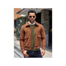 Men's Crew Neck Sweater Slim Fit Lightweight Sweatshirts Knitted Pullover For Casual Or Dressy Wear - 軍綠色 - 查看 5