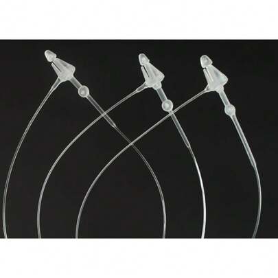 3 Inch 500 Pcs Plastic Fasteners Hang Tags Clear Snap Lock Pins Security Loop Price Tag Pins Safety Ring Ties For Retail Store Clothing Accessory (3" 500pcs, Clear)