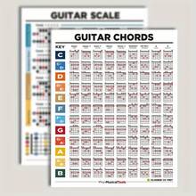 Póster de acordes de guitarra para principiantes: Hoja de trucos integral que combina el aprendizaje visual y la teoría musical, póster de acordes de guitarra para principiantes, gráfico de acordes de guitarra, emparejado con el círculo de quintas, gráfico de acordes de guitarra de teoría musical, memo de guitarra, accesorios para instrumentos, adecuado para principiantes y músicos, ayuda para el aprendizaje musical, ideal para dormitorio y decoración del hogar, póster educativo de música, regalo perfecto para amantes de la música, regalo de cumpleaños, regalo de San Valentín, regalo de Año Nuevo, regalo navideño - Multicolor - Ver 13