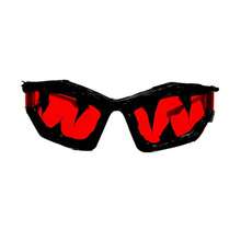 1 Piece Futuristic Technology Sunglasses Y2K Runway Party Sunglasses Personality Shark Teeth Glasses Suitable For Men And Women For Daily Commuting, Going Out With Friends, Vacation, Evening Party, Christmas Party, Great Gift For Yourself And Friends - 亮黑紅片 - 查看 9