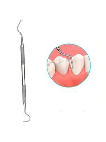 5件套牙菌斑去除器、牙垢刮刀、洁牙器、口腔卫生护理清洁套装，适用于成人、儿童、宠物 - 白桃 - 查看 3