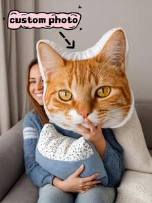 1 PIEZA Almohada personalizada con foto de mascota - Impresión realista de doble cara, recuerdo conmemorativo suave para amantes de perros/gatos, regalo para Navidad, cumpleaños, homenaje al Puente Arcoíris, perfecto para sofá, cama, dormitorio, coche, patio, caravana, Halloween, Pascua, Acción de Gracias y fiesta de cumpleaños de mascotas