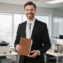 Agenda 2025 2026, Planificador Diaria y Mensuales de 12 Meses de Julio de 2025 a Junio de 2026, Agenda Diario con Pestaas, A5 21.2 X 14.2cm, para Mujer y Hombres, para Agenda Escolar, Planificacin Diaria - Marrn - marrón - Ver 1