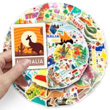 50pcs Australia Graffiti Stickers, Personalized Cross-Border Outdoor Travel Sydney Decor Luggage Skateboard Stickers
