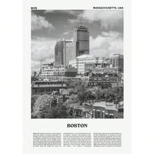 现代地标旅行黑白摄影海报迈阿密巴塞罗那印刷品帆布画墙画家居房间装饰 - 彩色 - 查看 7