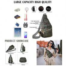 # C Bolso de hombro verde para mujer y hombre