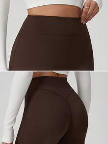 NcmRyu 1 Stück Damen Hose mit hoher Taille, weiter Passform und weitem Bein, Lässig