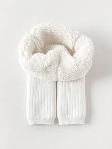 2 Pairs Kids Tights Girls Winter Thermal Lined Leggings Toddler Kids Warm Thick Thermal Pants Fleece Pants Keep Warm - Multicolor - View 9