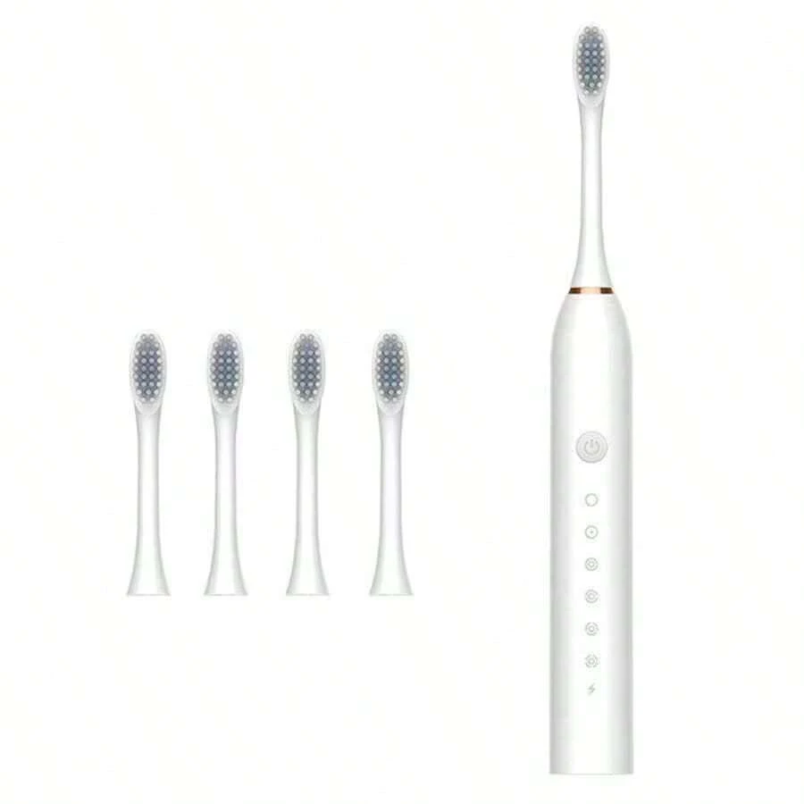 HYQ1913 Electric Toothbrush IPX7 Waterproof Ultrasonic Smart Replaceable Head - trắng - Xem 1