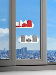 Limitador de Janela com Desenho de Gato, Trava para Porta de Armário Infantil, Puxadores Invisíveis para Guarda-Roupa e Eletrodomésticos Infantis, Barreira Dobrável Multifuncional, Design Fofo de Desenho Animado, Ideal para Pais e Filhos, Casa, Todas as Estações, Adequado para Bebês, Crianças em Idade Pré-Escolar, Pais Jovens, Famílias com Crianças, Presente para Recém-Nascidos, Dia das Crianças, Natal, Aniversário, Halloween, Proteção para Quarto Infantil, Cozinha, Proteção para Quarto, Fixação de Portas e Janelas, Trava para Gavetas, Proteção para Móveis, Dispositivo Antiesmagamento