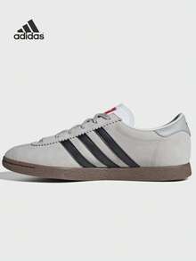 Adidas 阿迪达斯 STADT 经典低帮运动鞋“T 型鞋”经典运动风鞋款，复古足球鞋，绒面革鞋面及细节，阿迪达斯 Originals (EVA) 一体式外底 - 淺灰色 - 查看 6