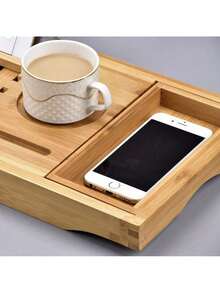 Luxury Bathtub Caddy Tray,Bamboo Bathtub Tray Caddy - Wood Bath Tray Expandable,Can Be Placed Book And Integrated Tablet Smartphone And Wine Holder - Gift Idea For Loved Ones - 1 - Xem 5