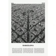 现代地标旅行黑白摄影海报迈阿密巴塞罗那印刷品帆布画墙画家居房间装饰 - 彩色 - 查看 12