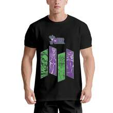 Camiseta Unisex Warner Bros. - 220g Algodón, Impresión de Panel y Alto, Blanco y Negro, Lavable aáquina, Eventos de Superhéroes y Fans de Cómics para Adultos - Negro - Ver 1