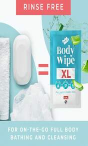 Body Wipes XL Shower Wipes Body Wipe For Adults Bathing, Traveling, Camping, Gym, Car, Elderly, Bedridden - Disposable Washcloths For Adults No Rinse 1 Box, 5 Pack (50 Ct) - ColorB - 查看 7