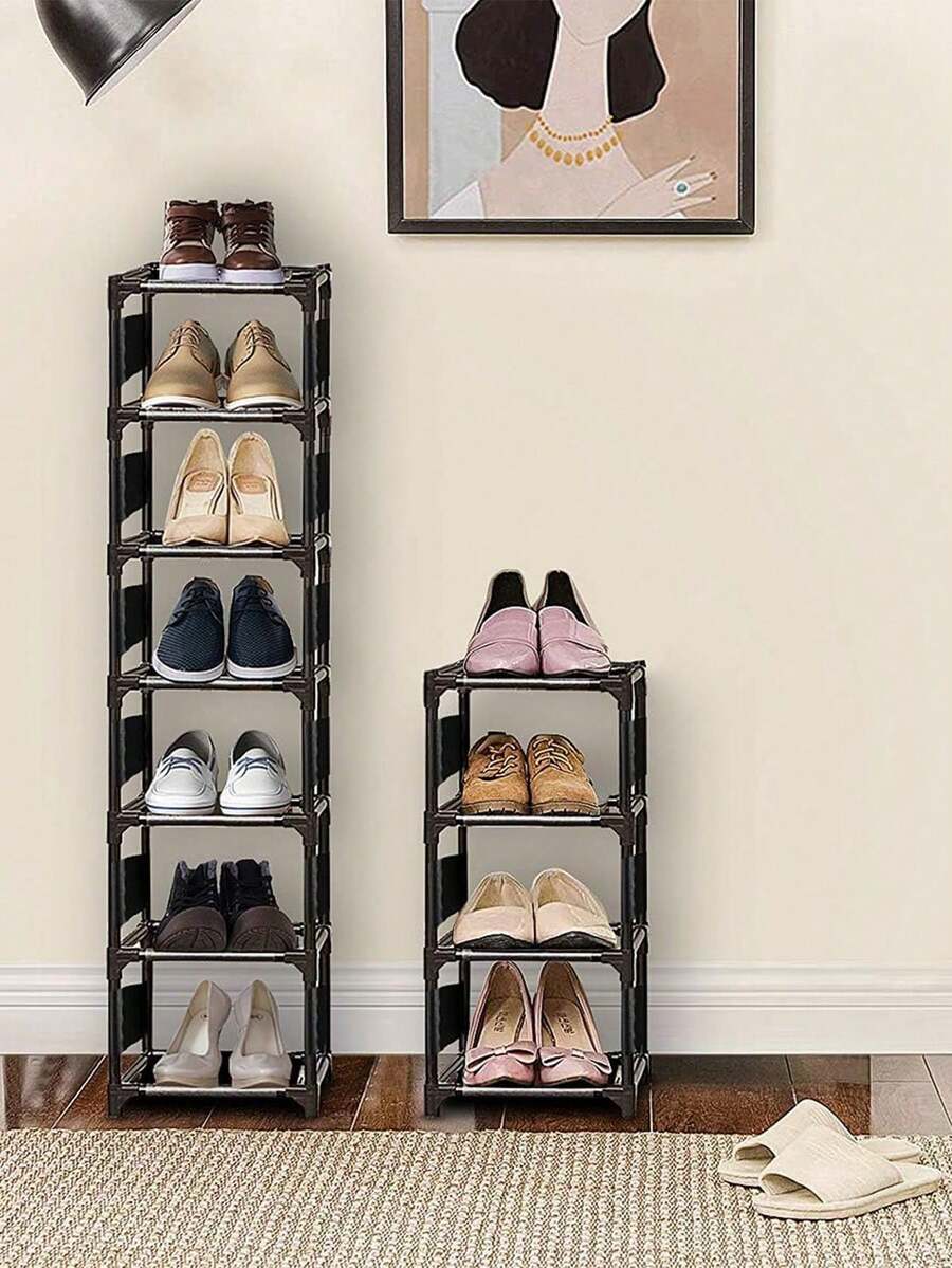 1PC 4/5/6/7/8Tier,Shoe Rack Shoe Organizer, Adjustable Rack Sturdy Easy To Assemble Narrow Shoe Shelf For Closet Entryway Hallway Balcony - Multicolor - View 1