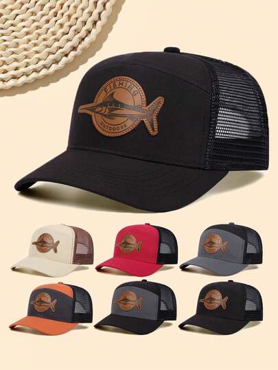 1 pieza Gorra de béisbol unisex con parche, sombrero de golf y pesca de verano de moda para protección solar al aire libre