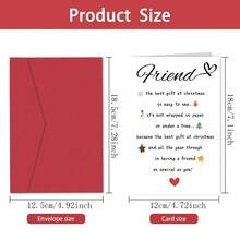 1 Stück, Humor Freunde Weihnachtskarten mit Umschlägen, Beste Freund Weihnachtskarte für Ihn Sie, Fröhliche Weihnachtskarte für Freund Familie, Warmes Weihnachtsferien Geschenk