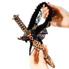 2 Pcs Pirate Sword With Lace Bow Womens Pirate Costume Toy Sword With Thigh Garter Pirate Costume Women Pirate Accessories{"Color_name":"Bronze"} - 銅色 - 查看 6