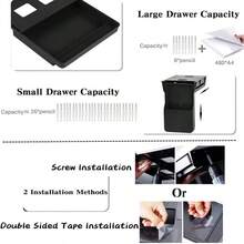 Under Desk Drawer Storage Organizer 2 Pack Large And Small Black (Please Note Drawer Size No Lip Under Desktop) 2 Installation Methods (Screw Or Adhesive)