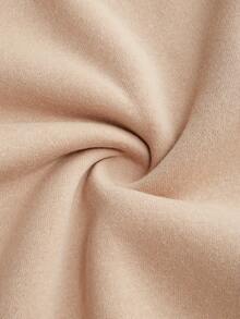 Felpa oversize con scollo tondo, maniche lunghe e spalle scese per bambine, color albicocca. Il tessuto misto cotone offre comfort e morbidezza sulla pelle, ideale per gli sport all'aria aperta, le attività ricreative e il tempo libero dei bambini. - Albicocca - Visualizzare 6