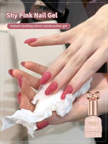 annies 10ml Esmalte de uñas rosa polvoriento, gran volumen, secado rápido, esmalte de uñas rosa claro, secado rápido y color de larga duración para manualidades de arte de uñas, manicura en casa, regalo para mujeres