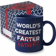 Fathers Day Coffee Mug Best Farter Ever Coffee Cup - Fathers Day Mugs From Son Daughter Cool Presents Fun Birthday Gag Gifts WGF Blue - WGF Blue - View 3