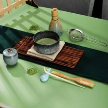 Matcha Tea Set 9 Pcs Japanese Matcha Whisk Set Bamboo Matcha Whisk Chasen Scoop (Chashaku) Stainless Steel Sifter Whisk Holder Tea Powder Caddy