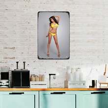 Vintage Metal Signs Pinup Girl  Hot Woman Tin Sign Wall Art Decor Plaque For Home Bar Club Bathroom Man Cave Garage 8x12 Inch - Sân vườn - Xem 4