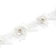 1 Yard Ren Organza Hoa Ngọc Trai Rộng 8cm, Chất Liệu May Thủ Công Bằng Ruy Băng Satin Thêu - Nhiều màu - Xem 11