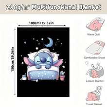 Sleepy Night Flanelldecke - Weiche Ganzjahresdecke mit herzlichen Botschaften, vielseitig einsetzbar für Bett, Sofa, Büro, Geschenk für Frauen &änner, zeitgenössisches Design |  -Themen-Dekor-Decke |   Weihnachtsgeschenk, Schlafscheiben, Schlummerdecke 6.11Y-12