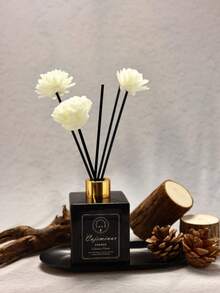 1 buc. Odorizant de cameră de 50 ml cu 5 bețișoare parfumate, potrivit pentru dezodorizarea băii, parfum pentru dormitor, decor pentru casă, sticlă de sticlă, dreptunghiular, fără pene, ulei esențial cu parfum de lungă durată, ideal pentru eliminarea mirosurilor, cadou de Ziua Îndrăgostiților, aromaterapie, difuzor, parfum pentru casă, odorizant pentru casă