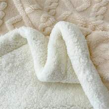 Boreal Diamond Plush Premium Double-Sided Ribbed Double Blanket With Sherpa - Wine - View 6