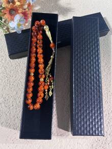 New 33 Beads Large Flower Pearl 3-Strand Glass Prayer Beads Tasbih Bracelet, Muslim Prayer Beads - Multicolor - View 19