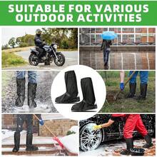 Cubrezapatos Impermeables, Impermeables Reutilizables y Plegables, Cubrezapatillas Antideslizante para Botas de Lluvia con Reflector, Hombres Mujeres Ropa de Lluvia - 2XL - Ver 5