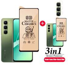 2 PIEZAS de película protectora de vidrio templado y película suave de cerámica + película para lente para Infinix Hot 60 e Infinix Hot 60i