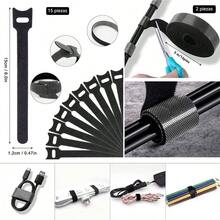 Kit de Gestin de Cables, 67 clips de adhesivo organizador de cables de escritorio, 22 correa de reutilizable, 4 manguito de Split, 200 Nylon Zip Ties, 20 soportes313, Ferroso - 181 + Ferroso - Ver 3