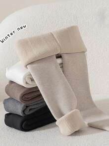 1 件儿童舞蹈紧身裤，抗起球，厚实，温暖舒适，白色专业舞蹈紧身裤，适合女孩，秋冬