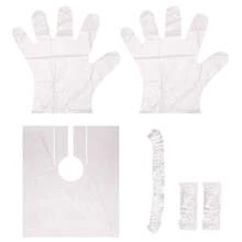 Disposable Hair Dye Kit - Includes Shower Caps, Ear Covers Plastic Gloves Hair Color Creme Application, Coloring, Dyeing, Bleaching Tinting, Suitable Salon Use - 10 * 配件套件 - 查看 1
