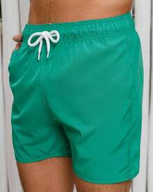 Short Mauricinho Masculino Tactel Secagem Rápida Academia Corrida Praia Estilo Esportivo - Verde - Visão 1