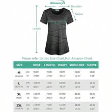 Kimmery Women's Short Sleeve Yoga Tops Activewear Running Workout - Shirt - XL + Negro - - Ver 6