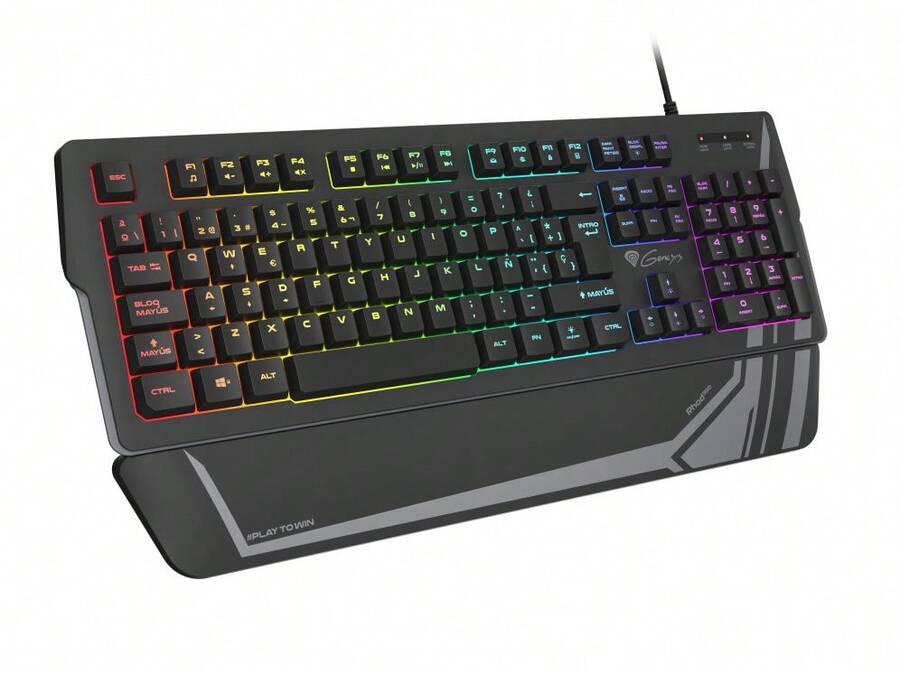 GENESIS Rhod 350 RGB USB QWERTY 鍵盤（西班牙語，黑色） - 黑色 - 查看 1