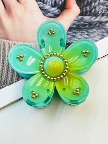 1 pieza/3 piezas/6 piezas Pinza de pelo de plástico ABS con estampado floral, nuevo lanzamiento 2025 para playa, viaje, fiesta, vacaciones, vuelta al colegio, accesorios de pelo dulces y frescos, elegantes pinzas de pelo, pasador de pelo de invierno