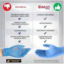 Best Trading Guantes Nitrilo Color Azul: Libres de Ltex y Vinyl, Alta Calidad Premium, Tecnologa Touchscreen. Comodidad, Seguridad y Funcionalidad en tus Manos - M - Ver 6